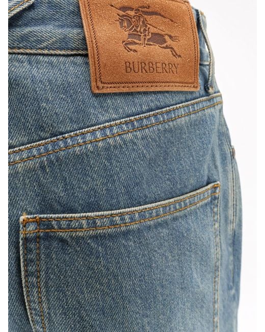 Burberry Blue Dexter Jeans With Traditional Check for men