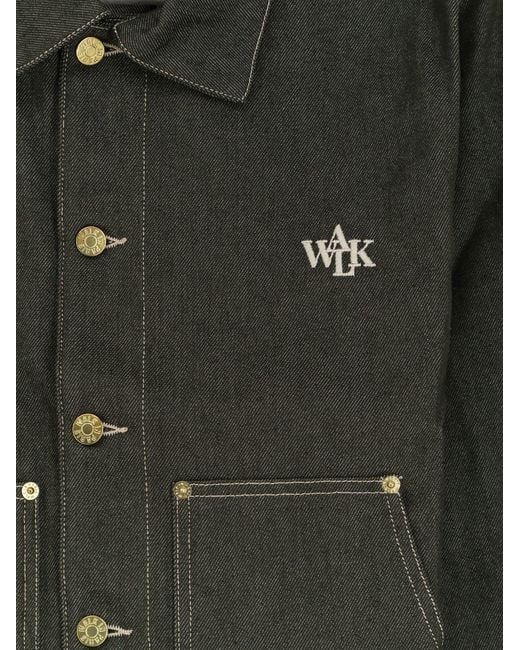 Walk In Paris Green Carpenter's Denim Jacket for men