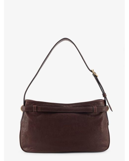 Miu Miu Brown Aventure Leather Shoulder Bag