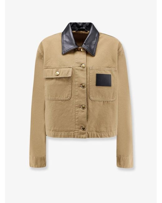 Balenciaga Natural Workwear Cropped Canvas Jacket