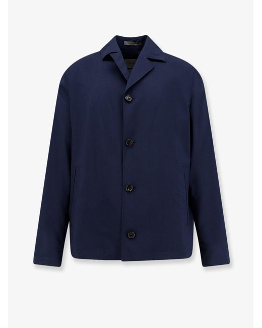 Corneliani Blue Edge Virgin Wool And Silk Jacket for men