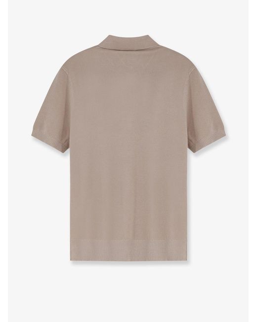 Bramani Cashmere Natural Cotton And Silk Blend Polo Shirt for men