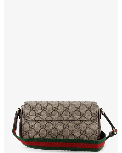 Gucci Gray Ophidia Gg Supreme Fabric Crossbody Bag