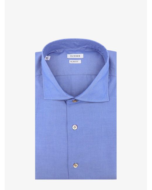NUGNES 1920 Blue Shirt for men