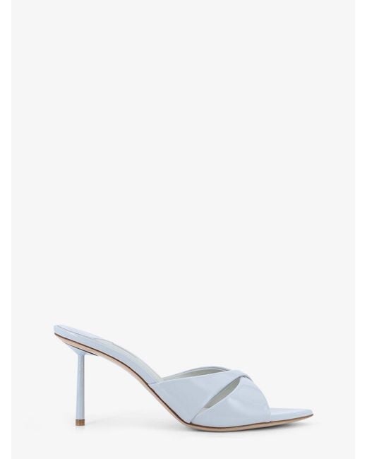 Le Silla White Shirley Patent Leather Sandals