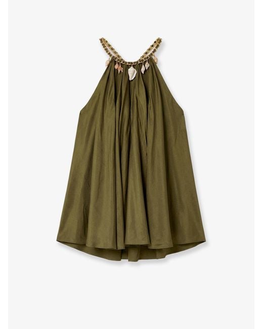 Zimmermann Green Mahon Silk Top