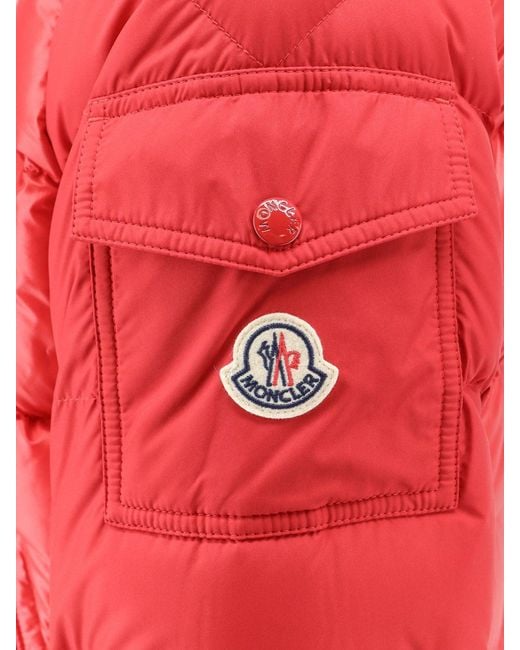Moncler Red Maya Recycled Polyester Down Jacket for men