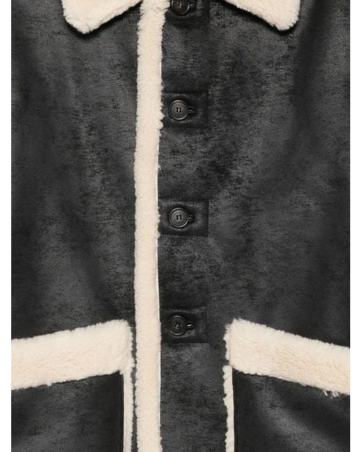 DUNST Black Reversible Eco-Shearling Jacket