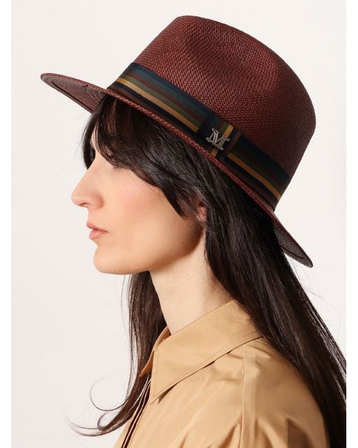 Max Mara Brown Rodesia Rafia Hat