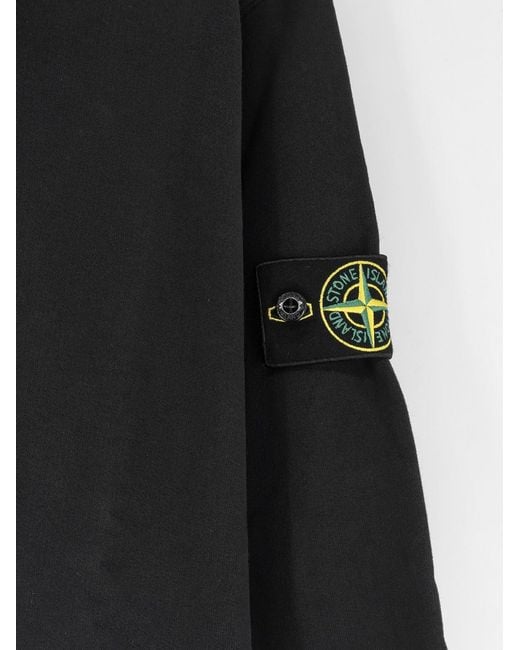 Stone Island Black Organic Cotton Sweatshirt for men