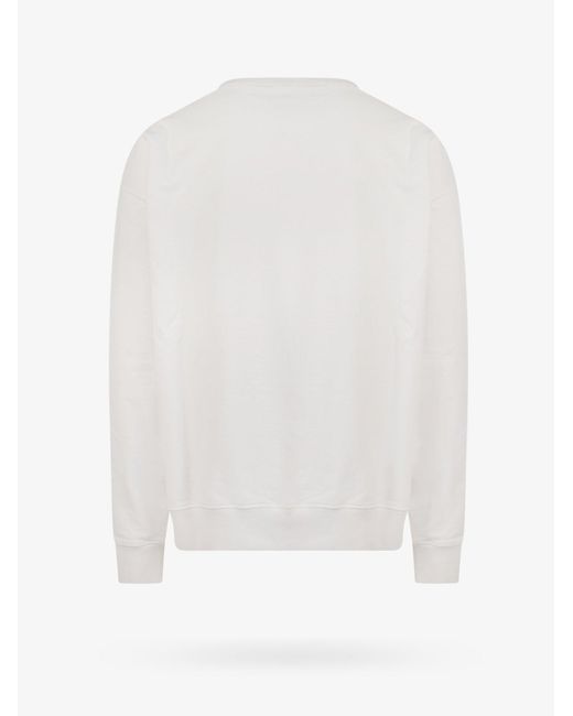 Maison Margiela White Crew Neck Cotton Sweatshirts for men
