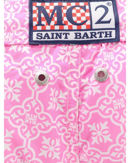 Mc2 Saint Barth Pink Swim Trunk for men