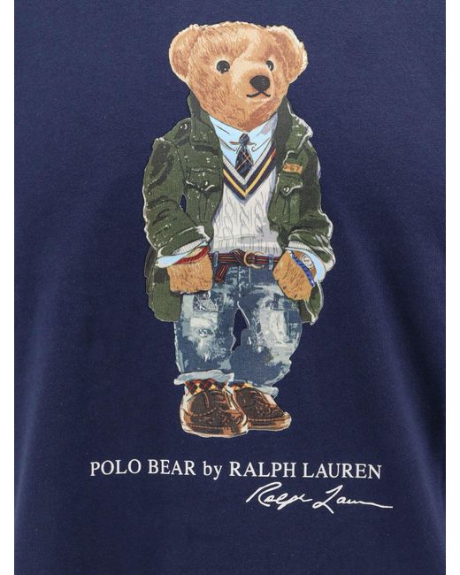 T-shirt Polo Bear in cotone di Polo Ralph Lauren in Blue da Uomo