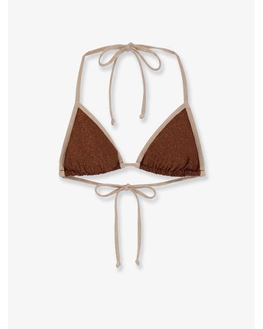 Mc2 Saint Barth White String Bikini Top Leah Lurex