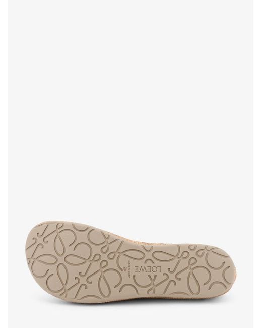 Loewe White Rio Suede And Raffia Loafers for men