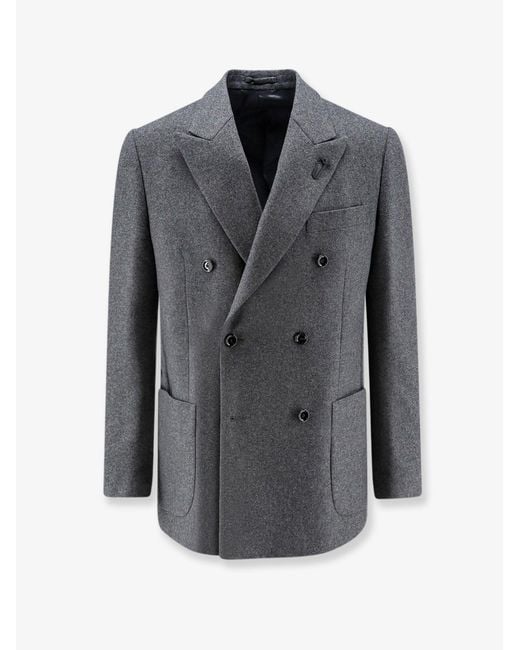 Lardini Gray Wool And Cashmere Blend Blazer for men