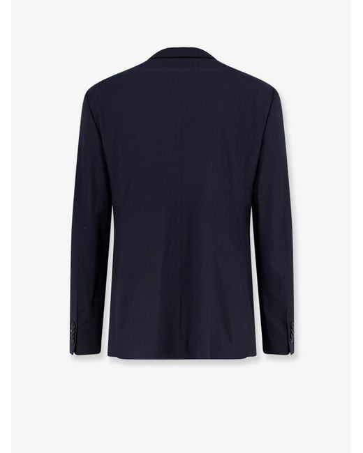 Giorgio Armani Blue Slim Lightweight Virgin Wool Suit for men