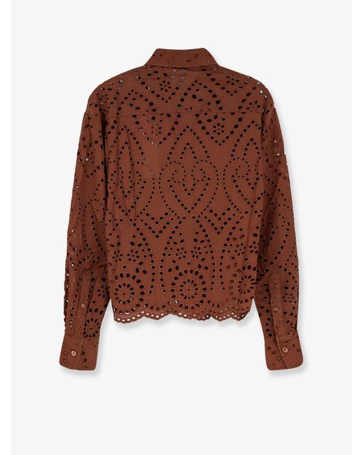 Camicia Oriane di Mc2 Saint Barth in Brown
