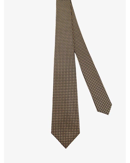 Kiton Metallic Silk Tie for men