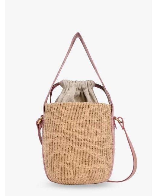 Chloé Natural Woody Raffia Bucket Bag