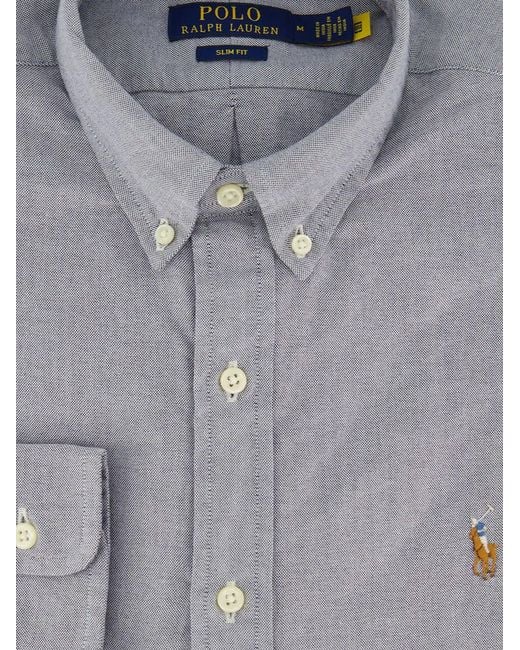 Polo Ralph Lauren Gray Slim Fit Cotton Shirt for men