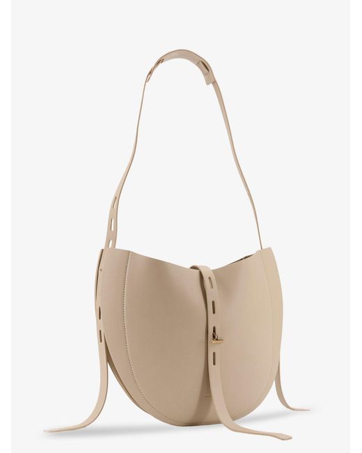 MINOBOSSI White Lizzie Leather Crossbody Bag