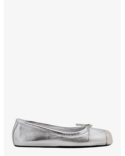 Alexander McQueen Metallic Leather Ballet Flats