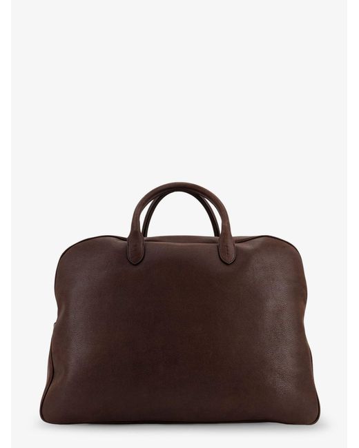 Orciani Brown Jones Leather Travel Bag for men