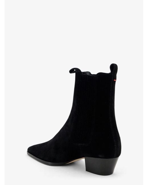 Aeyde Black Suede Ankle Boots