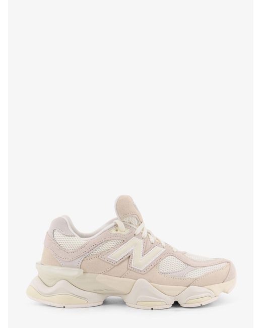 New Balance White 9060 Suede And Mesh Low-Top Sneakers for men
