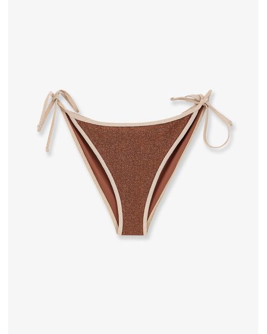 Mc2 Saint Barth White String Bikini Bottom Virgo Lurex