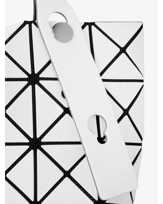 Issey Miyake White Prism Shoulder Bag With Geometric Pattern