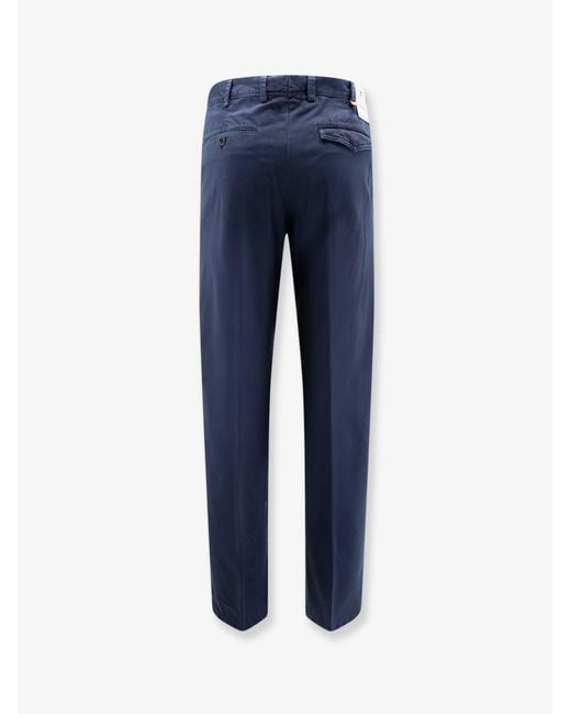 PT Torino Blue Reworked Michael Deluxe Cotton Trousers for men