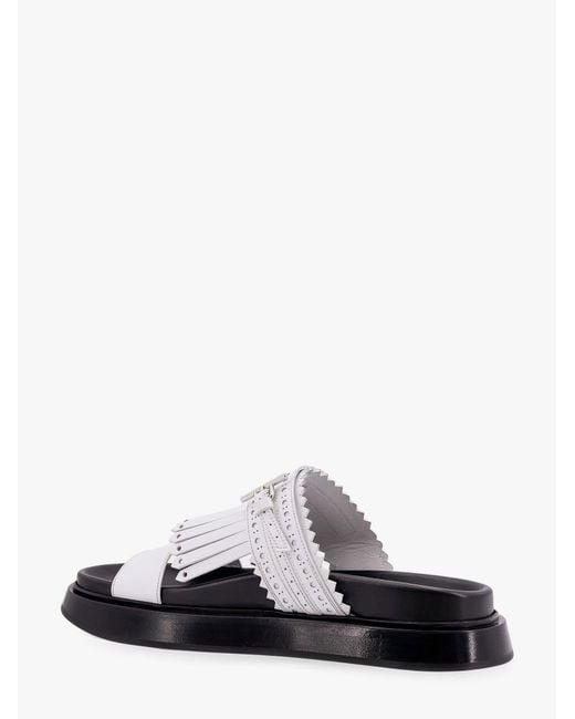 McQueen White Sandals