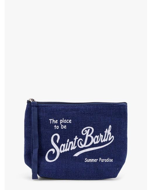 Mc2 Saint Barth Blue Aline Linen Pochette for men