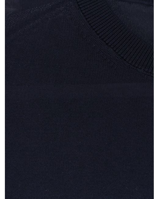 Seven Gauge Blue Lyocell Sweater for men