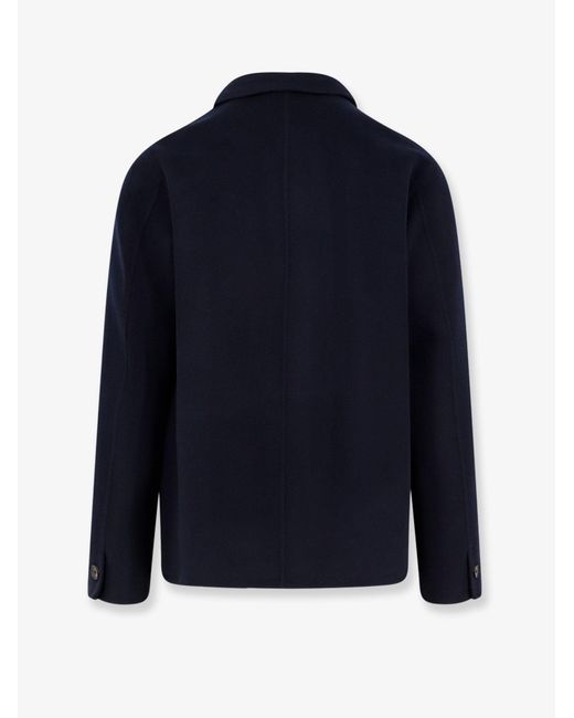 Amaranto Blue Wool And Cashmere Coat for men