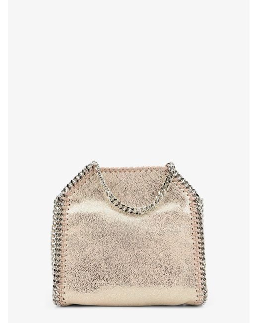Stella McCartney Natural Falabella Tiny Shiny Shaggy Deer Crossbody Bag