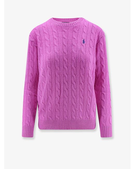 Polo Ralph Lauren Pink Wool And Cashmere Sweater