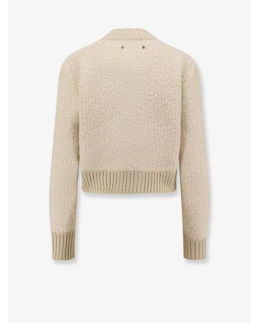 Golden Goose Deluxe Brand Natural Oxa Bouclé Wool Blend Cardigan