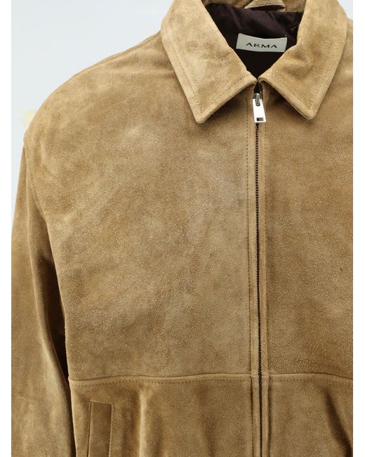 Arma Natural Maddox Suede Jacket for men