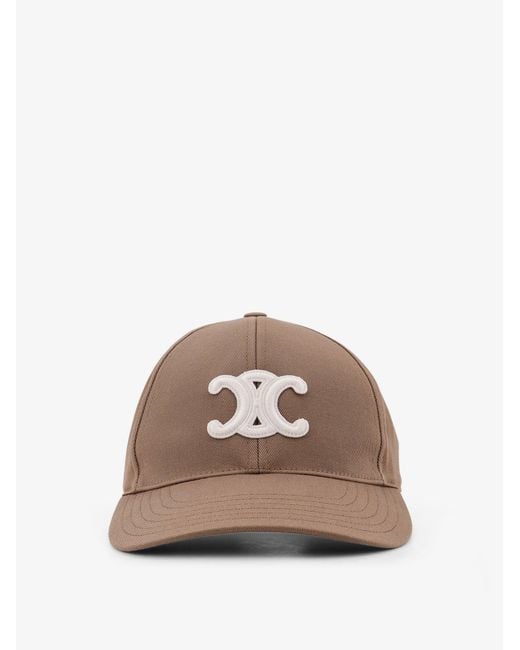 Céline Brown Triomphe Cotton Baseball Cap