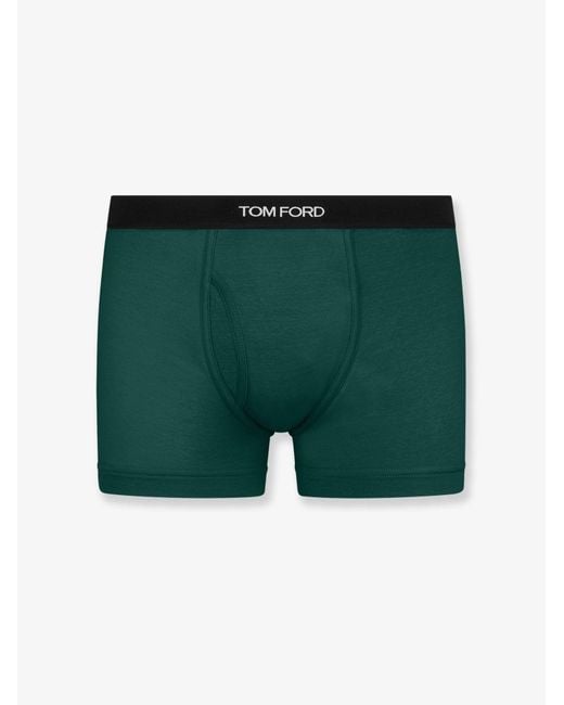 Tom Ford Green Stretch Cotton Boxer Briefs for men