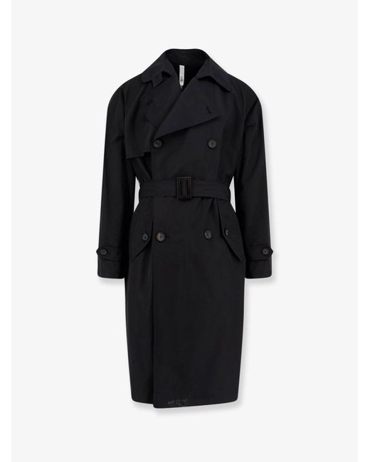 Hevò Black Motolese Nylon And Cotton Trench for men