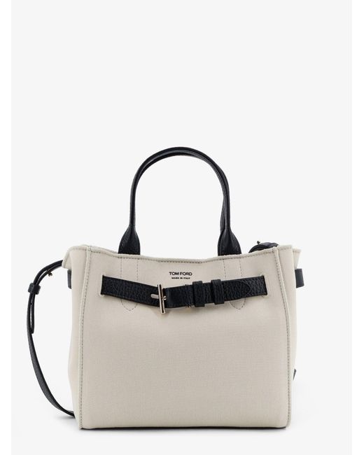 Tom Ford Natural Audrey Canvas Handbag