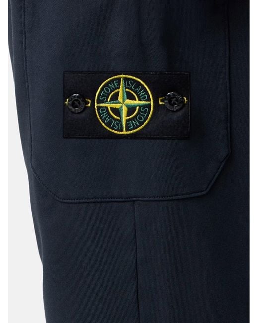 Stone Island Blue Cotton Trousers for men