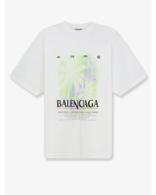 Balenciaga White The Window Cotton T-Shirt for men