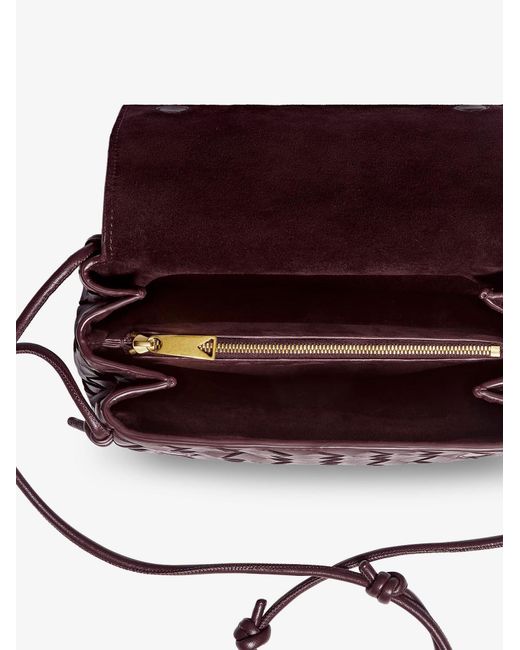 Bottega Veneta Brown Notturno Clutch Bag With Leather Crossbody Bag