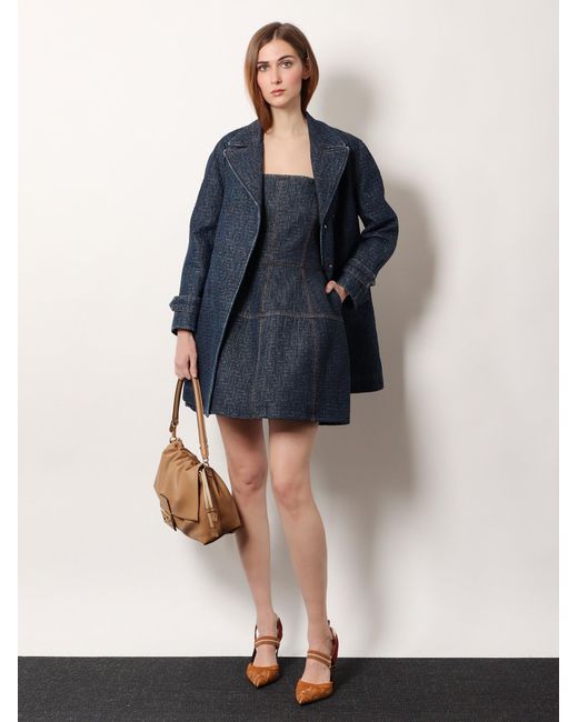 Fendi Blue Jackets Cotone