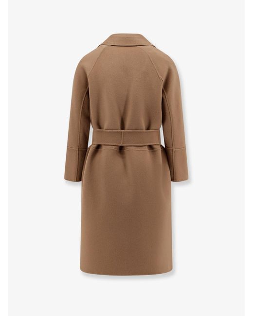 Max Mara Natural Arona Virgin Wool Coat